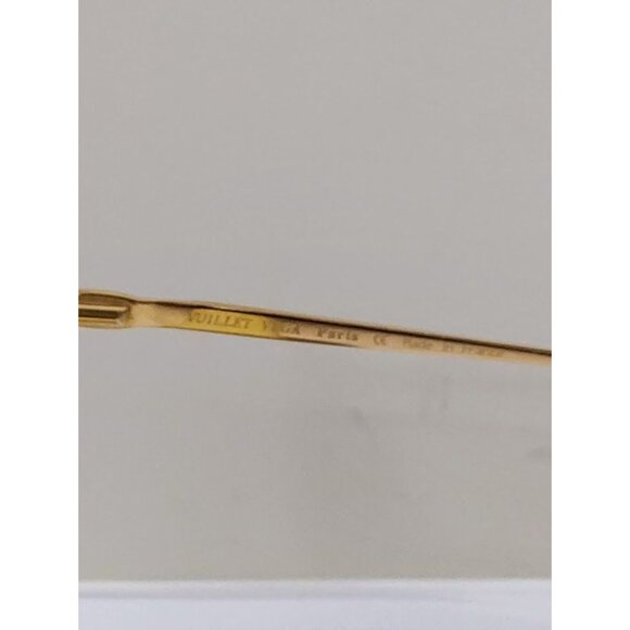 Vuillet Vega Prestige 540 Metal Frame Eyeglasses Blue/Gold with Hard Case - Picture 6 of 16